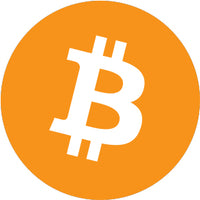 The bitcoin logo in orange color