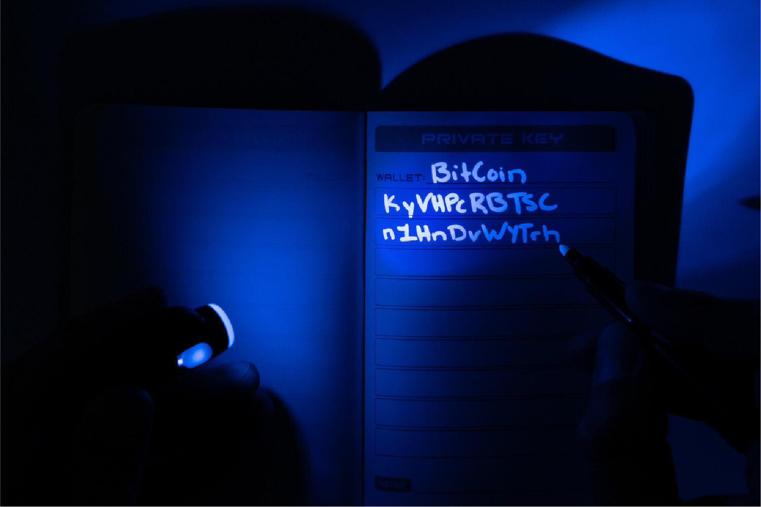 ghost pen invisible ink marker written private key in stonebook