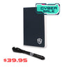 Shieldfolio Stonebook seed phrase notebook and ghost pen to backup your crypto wallet secret seed phrases with invisible ink.