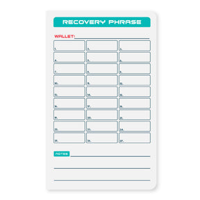 a page in the stonebook to store secret recovery phrases from any crypto wallet like metamask, trust wallet, ledger, trezor, exodus and more